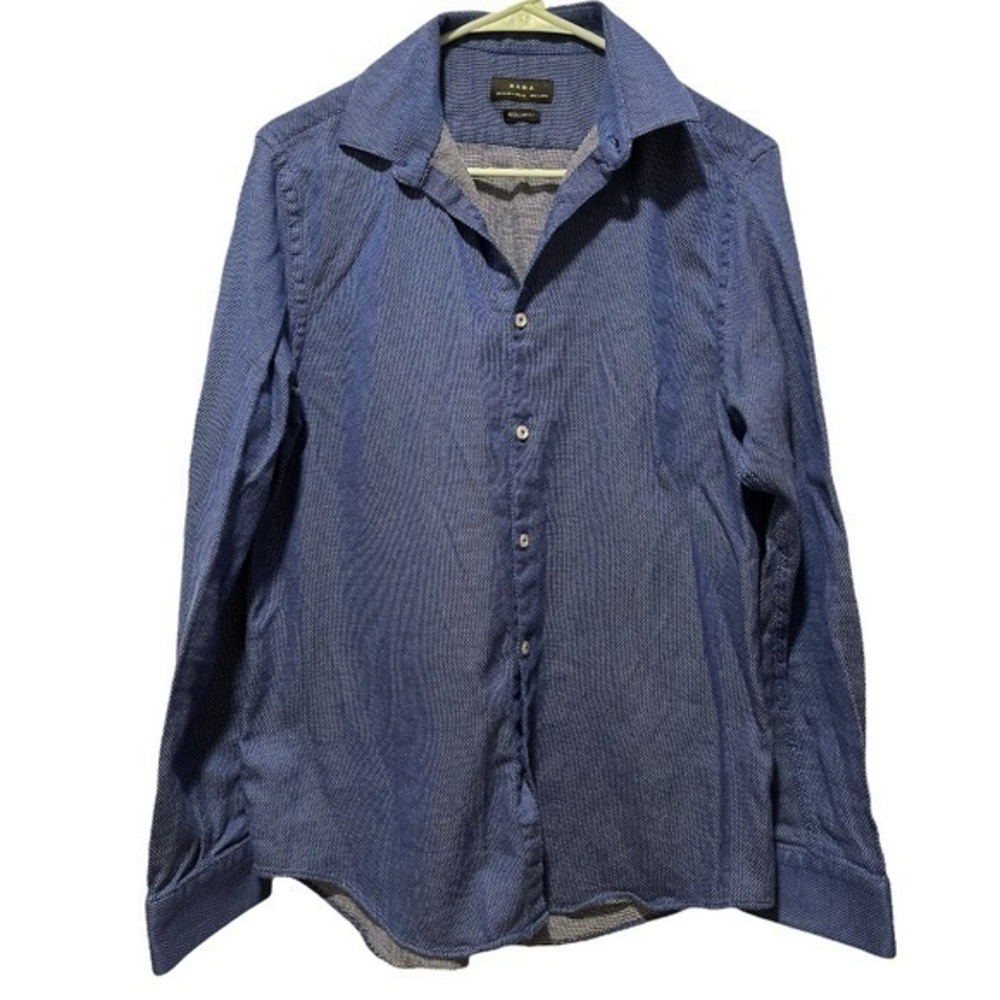 Zara for Men Swiss Dots Button Down Shirt